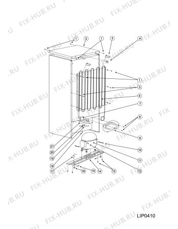 Взрыв-схема холодильника Hotpoint-Ariston RMBA1167F (F046112) - Схема узла