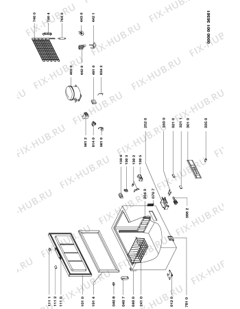 Схема №1 S 60/08 с изображением Дверка для холодильной камеры Whirlpool 481944269323