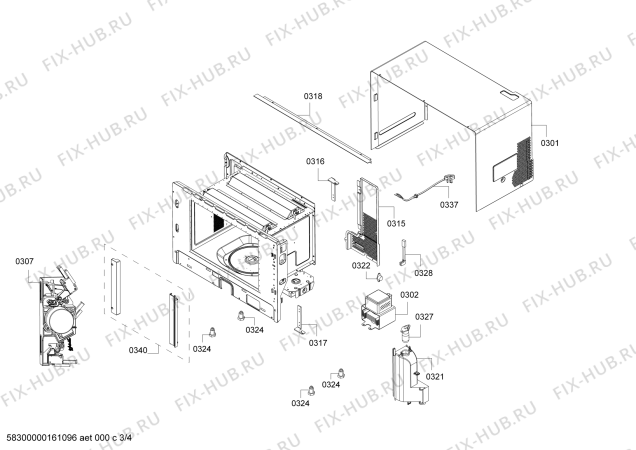 Схема №1 3WM459XD с изображением Дверь для плиты (духовки) Bosch 00770986
