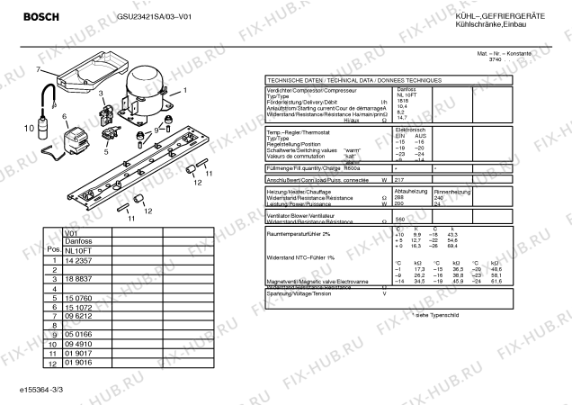 Схема №2 GSU23421SA с изображением Передняя панель для холодильника Bosch 00437540