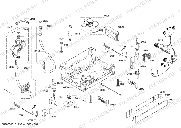 Схема №1 SHV9ER53UC с изображением Передняя панель для электропосудомоечной машины Bosch 00706544