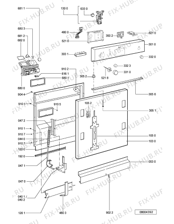 Схема №1 ADP 6600/5 IX с изображением Корзина для посудомойки Whirlpool 481231038904