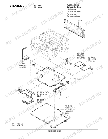 Схема №2 FA118G4 с изображением Сервисная инструкция для видеоаппаратуры Siemens 00535302
