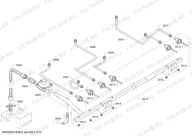 Схема №2 PRD486NLHC с изображением Кабель для плиты (духовки) Bosch 12004408