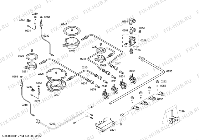 Схема №1 PHL206FAU Bosch с изображением Ручка конфорки для электропечи Bosch 00611380