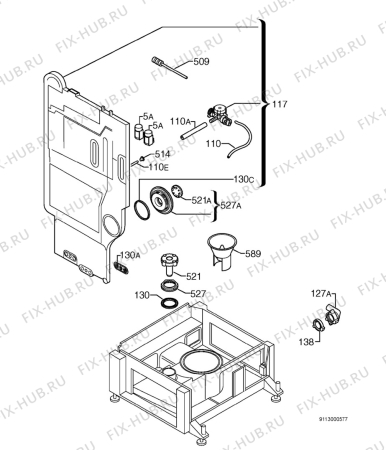 Взрыв-схема посудомоечной машины Aeg F.G400 - Схема узла Water softener 066