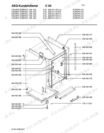 Взрыв-схема посудомоечной машины Aeg FAVCOMP525IB-10 - Схема узла Section1