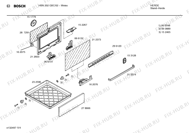 Взрыв-схема плиты (духовки) Bosch HSN202GSC - Схема узла 04