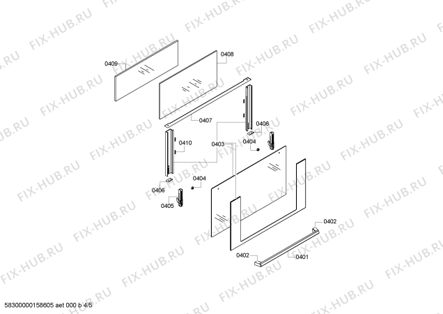 Схема №1 HSG2060AME с изображением Крюк для духового шкафа Siemens 00618180