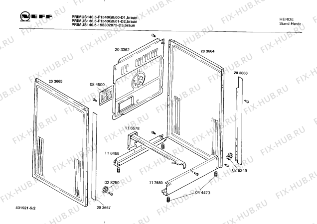 Схема №2 F1550G0 PRIMUS 150.5 с изображением Переключатель для духового шкафа Bosch 00029072