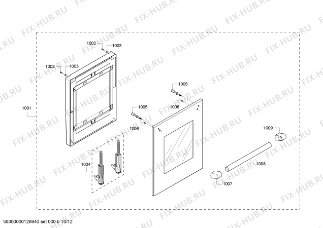 Схема №1 PRD484EEHC с изображением Коллектор для плиты (духовки) Bosch 00479525