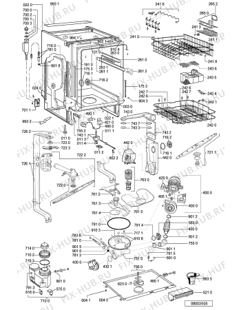 Схема №1 ADP 5560/1 WHM с изображением Микромодуль для электропосудомоечной машины Whirlpool 481221479128