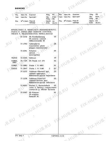 Взрыв-схема телевизора Siemens FV8427 - Схема узла 03