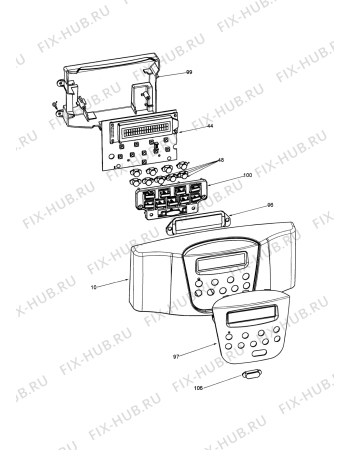 Схема №2 MAGNIFICA PRONTO CAPPUCCINO  ESAM4500.B с изображением Корпусная деталь для электрокофеварки DELONGHI 5932124200