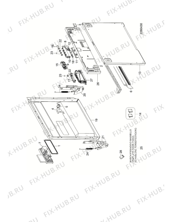 Схема №1 LTES3XL60HZ (F066331) с изображением Сенсорная панель для посудомоечной машины Indesit C00288357