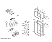 Схема №2 KDV52X00NE с изображением Дверь для холодильника Bosch 00244872