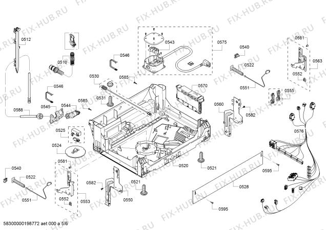 Взрыв-схема посудомоечной машины Kenmore 63012872611 Kenmore Elite - Схема узла 05