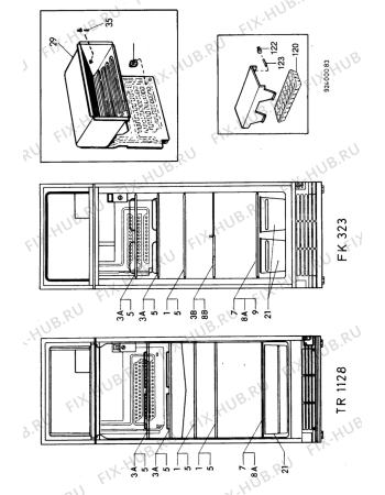 Взрыв-схема холодильника Electrolux TR1128 - Схема узла C10 Interior