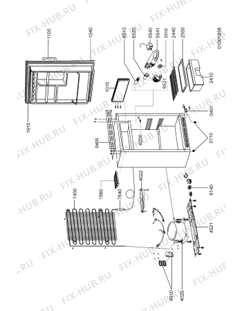 Схема №1 ARG 317 с изображением Термостат для холодильной камеры Whirlpool 481222438036