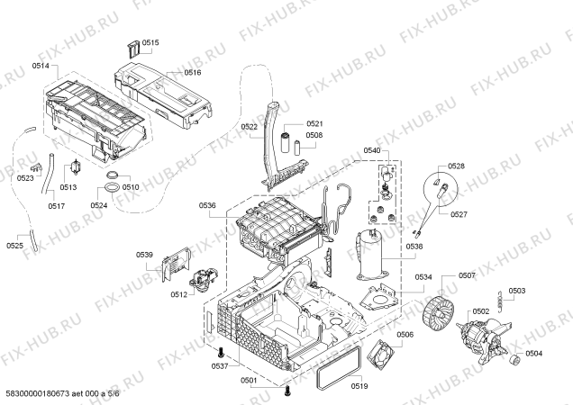 Схема №1 WT46W594CH iQ790 selfCleaning condenser с изображением Вкладыш для электросушки Siemens 00631246