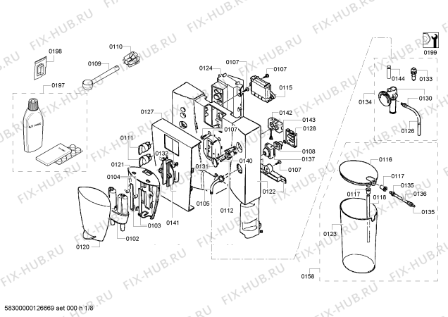 Схема №2 TCA6801 Benvenuto B70 с изображением Панель для электрокофемашины Bosch 00641976