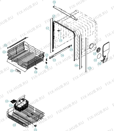 Взрыв-схема посудомоечной машины Asko D5624 XXL US   -Stainless (341583, DW90.2) - Схема узла 02