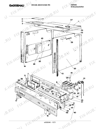 Схема №3 EB846920RK с изображением Панель для духового шкафа Bosch 00290884