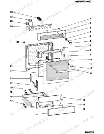 Взрыв-схема плиты (духовки) SCHOLTES CJ22GW (F037317) - Схема узла