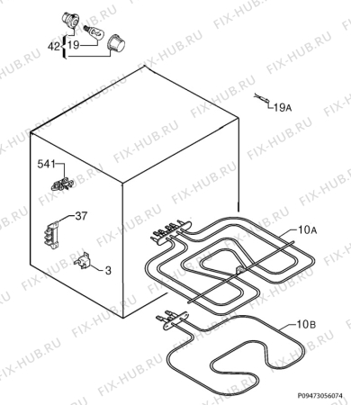 Взрыв-схема плиты (духовки) Zanussi ZCM661NX - Схема узла Electrical equipment 268