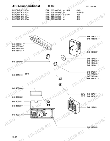 Взрыв-схема посудомоечной машины Aeg FAV675I-D  GB - Схема узла Electrical equipment