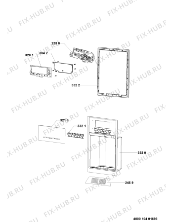 Схема №1 WSC5541 A+NX с изображением Дверь для холодильника Whirlpool 481010360414