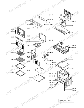 Схема №1 AKP605/WH с изображением Обшивка для духового шкафа Whirlpool 481945358098