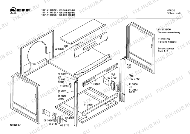 Схема №1 195301860 1071.41HCSX с изображением Ручка для плиты (духовки) Bosch 00027101