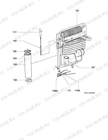 Взрыв-схема холодильника Electrolux RM4203Q - Схема узла Cooling generator