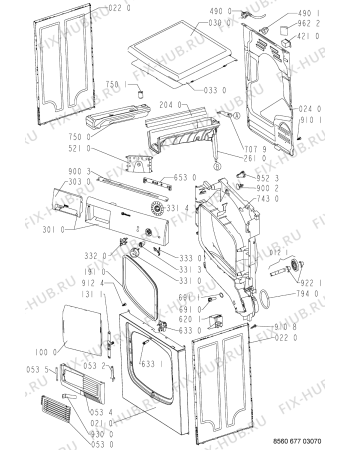 Схема №1 TK Primeline 7B с изображением Обшивка для сушилки Whirlpool 481245310911