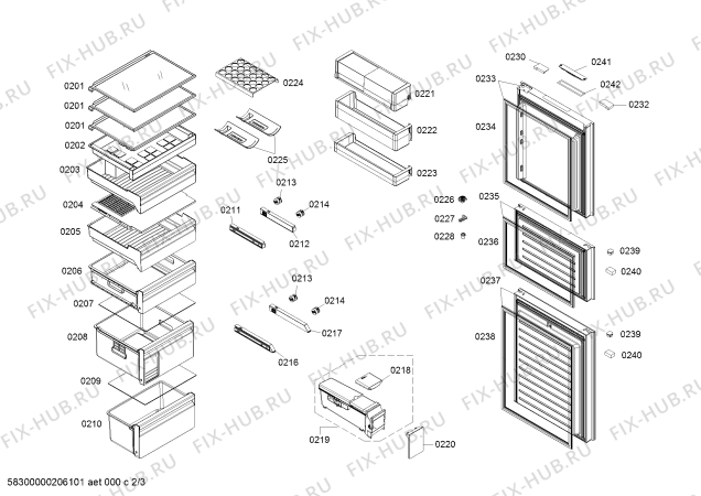 Схема №1 KG28US12EK с изображением Выдвижной ящик для холодильной камеры Siemens 11023042