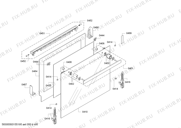 Схема №2 HBA23B520J с изображением Панель управления для плиты (духовки) Bosch 00673588