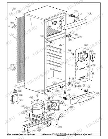 Взрыв-схема холодильника Beko BEKO NCL 7000 (6043483168) - CABINET ASSY. (B-700)