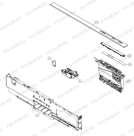 Взрыв-схема посудомоечной машины Gorenje FDW8214 IT   -Titanium (417619, DW90.2) - Схема узла 06