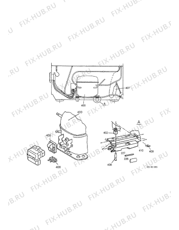 Взрыв-схема холодильника Zanussi ZFC229 - Схема узла Cooling system 017