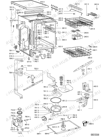 Схема №1 ADP 7611/7 с изображением Блок управления для электропосудомоечной машины Whirlpool 481221838623
