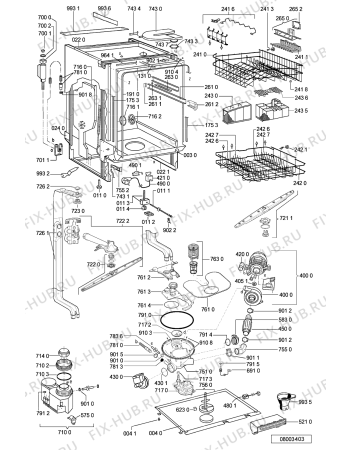 Схема №1 ADG 7556/1 M с изображением Панель для электропосудомоечной машины Whirlpool 481245372278