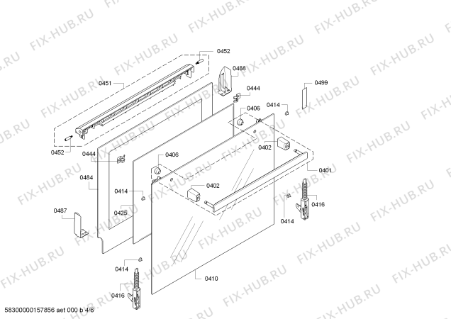 Взрыв-схема плиты (духовки) Bosch HBA23B451Y - Схема узла 04