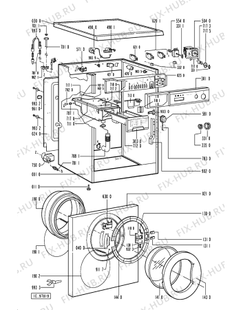 Схема №1 AWP 025 с изображением Ручка (крючок) люка для стиралки Whirlpool 481949878166