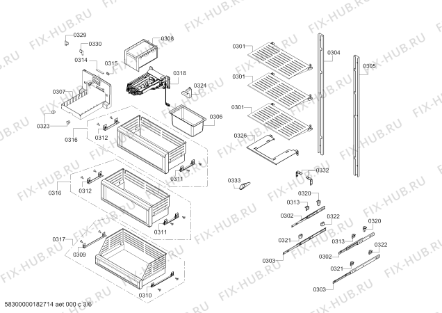 Схема №1 RF471701 с изображением Вставная полка для холодильника Bosch 00771655