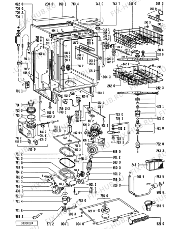 Схема №2 ADG 9540 WH с изображением Панель для электропосудомоечной машины Whirlpool 481245379619