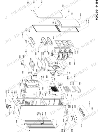 Схема №1 ARC74531I1 (F090369) с изображением Руководство для холодильника Indesit C00346827