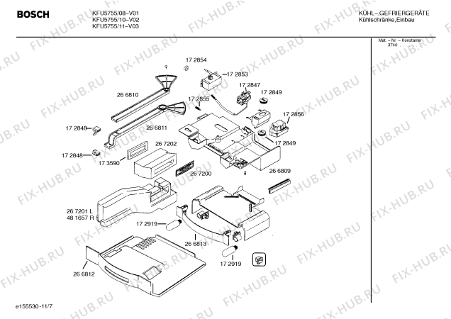 Схема №1 KG66U55 с изображением Подшипник для холодильника Bosch 00172310