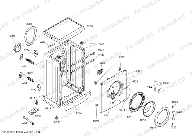 Схема №2 WLX16162OE Maxx 5 с изображением Панель управления для стиральной машины Bosch 00677243