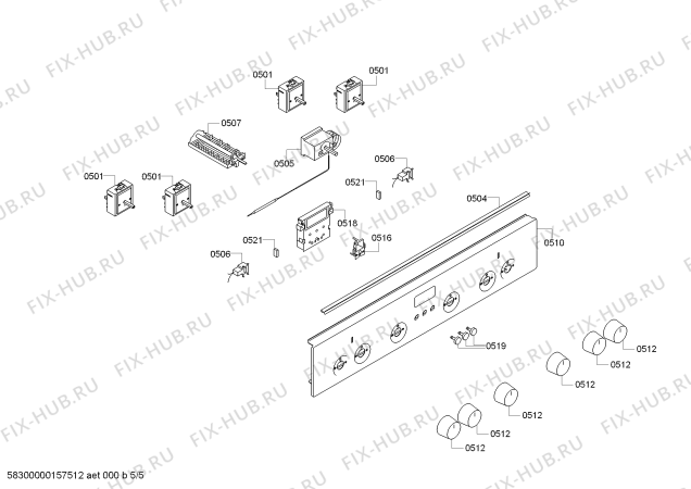 Схема №2 PHCB154124 с изображением Стеклокерамика для духового шкафа Bosch 00710752